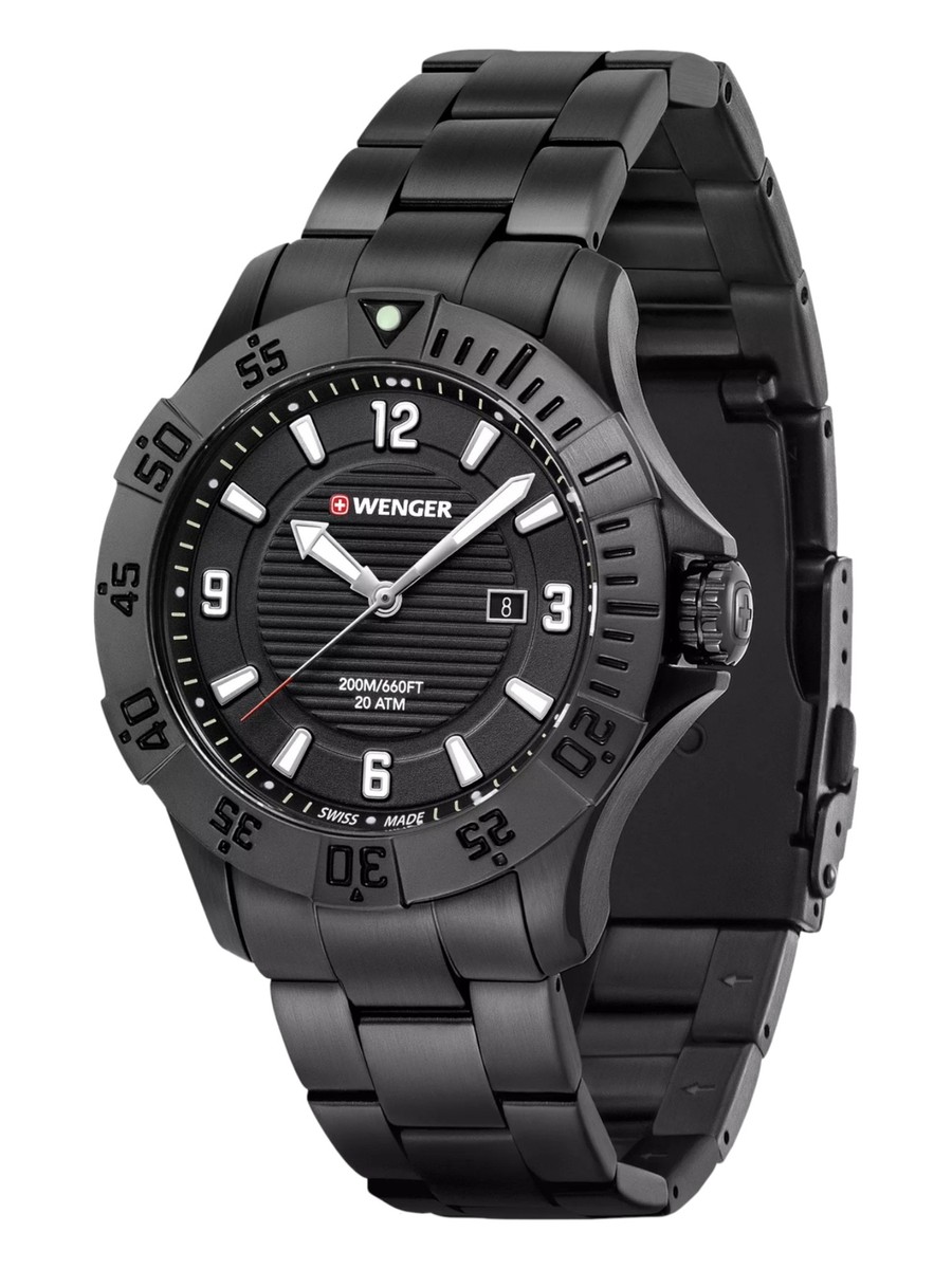 Wenger Swiss Army Men's 01.0641.135 Seaforce Black Dial Watch 43