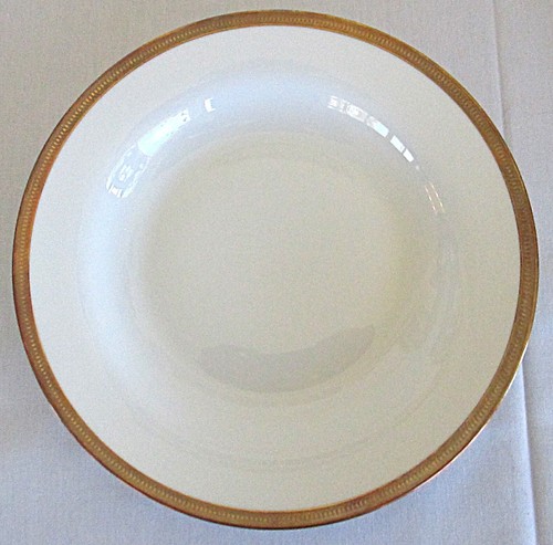 Tirschenreuth Goldrand breiter Rand Suppenschalen 4 Stück 9,375 cm Durchmesser Germany - Bild 1 von 8