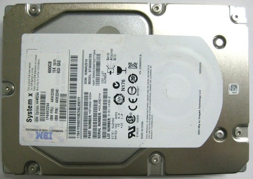 IBM System X 600GB 15K RPM 6Gb 3.5" SAS Hard Drive HDD 44W2245, 44W2248, 44W2244 - Picture 1 of 3