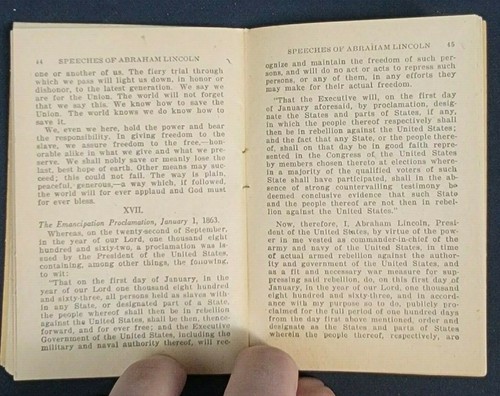 VINTAGE ~ Speeches of Lincoln - Lloyd E. Smith Little Blue Book No 214 c.1924 - Picture 4 of 10