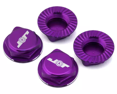J&T Bearing Co. Aluminum 17mm Serrated Wheel Nuts (Purple) (4) [JTB-JT11160-P]