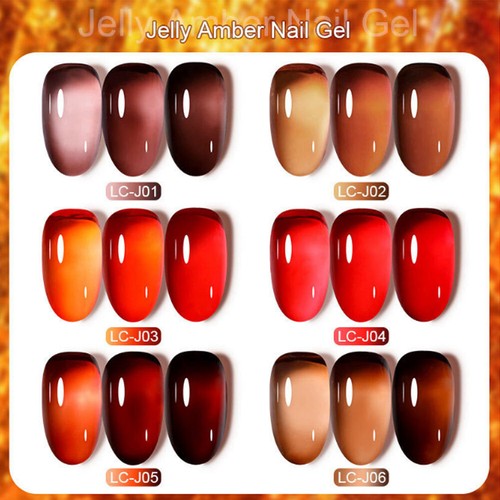 Jellyamber Gel-Nagellack Durchscheinender Nail-Art-Gel Semi-Permanenter Uv-  ∧ - Bild 10 von 23