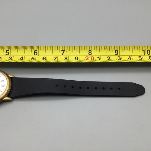 Vintage Timex Watch Women Indiglo 33mm Gold Tone Black Band New Battery - Picture 15 of 16