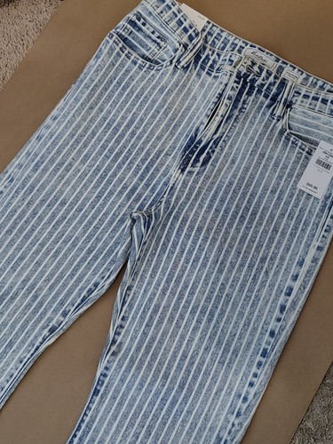 KanCan Signature Ultra High Rise Super Flare Jeans Raw Hem Damen Gr. 29 gestreift - Bild 4 von 22
