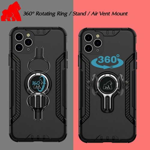 Armour Ring Case Car Air Vent Magnetic Shockproof For Samsung & iPhone Models - Picture 19 of 35