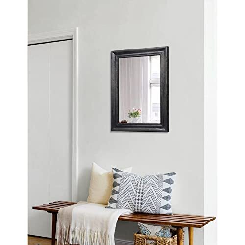 MWAZZLL Wall Mirror with Rustic Wood Frame Rectangle Assorted Sizes , Colors - Picture 18 of 70