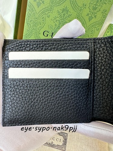 Gucci Signature Bi-fold Leather Wallet Black - Picture 4 of 8
