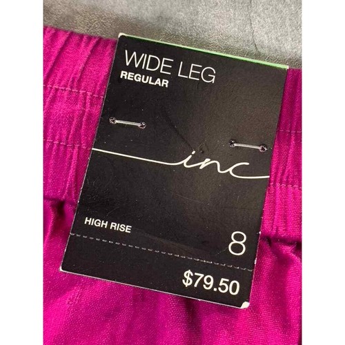 INC International Concepts Damen Cranberry Rose Hochhaus weitbeinige Hose Gr. 8 - Bild 11 von 11