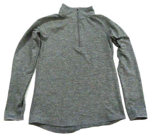 Justice Gray Long Sleeve 1/4 Zip Pullover Sweatshirt Youth Girls Size 10
