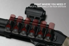 Tactical shell holder mount for maverick 88 12 gauge pump hunting home defense.