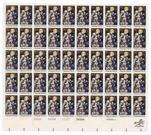 Scott #1842 Madonna Sheet of 50 Stamps - MNH LL in mount - Picture 2 of 3