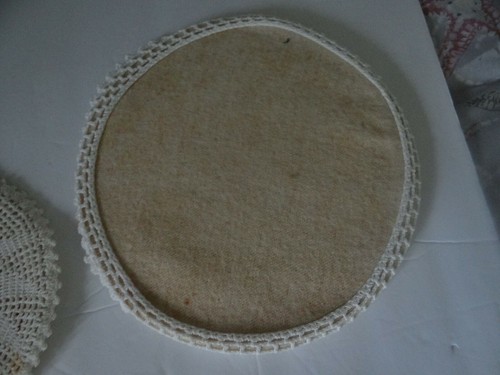 Vintage Unique Lot 9 Crocheted Round Hot Pads Removable Covers - Picture 9 of 9