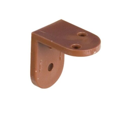 Brown / White Plastic Angle Bracket HEAVY DUTY 25x24x16mm Screw Fixing - Picture 3 of 4