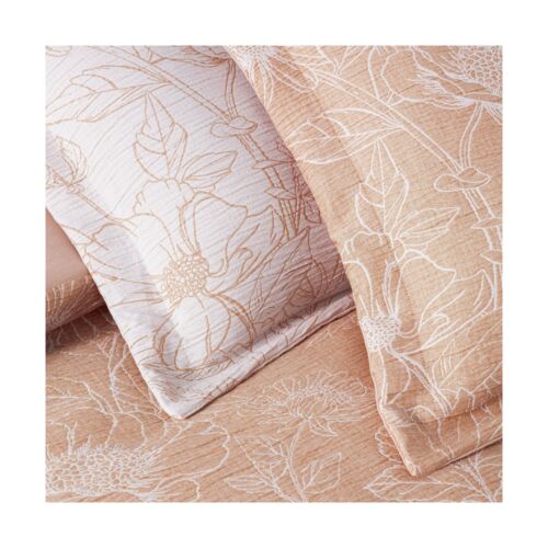 Chezmoi Collection Katrina 6-Piece Floral Comforter Set Queen Size, Coral/Whi... - Picture 3 of 9