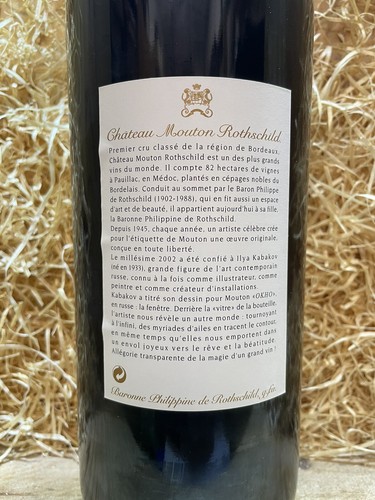 1 Fl. Chateau Mouton Rothschild Pauillac 2002 mit 13%voll. und 1,5ltr. MAGNUM - Bild 4 von 4