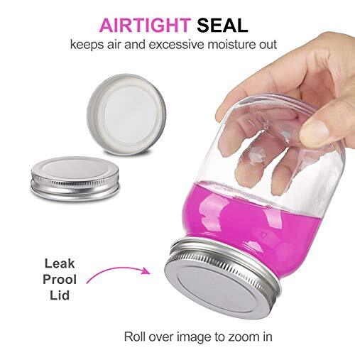 Glass Regular Mouth Mason Jars 16 oz Clear Glass Jars with Silver Metal Lids fo - Picture 3 of 8