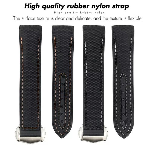 Rubber Leather Watchband for Omega Seamaster Diver 300 20mm 21mm 22mm Wristband - Picture 18 of 35