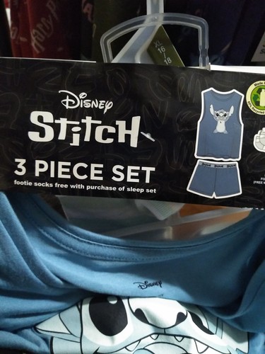 NWT Disneys Stitch 3 piece Womens Pajama T-Shirt Shorts Socks Sleep Set X-Large - Picture 4 of 4