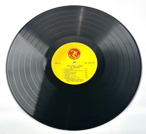 Al Jolson - The Early Years 1973 Vinyl LP Record Shrink On Open EX - Picture 7 of 9