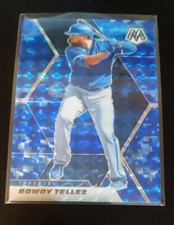 2021 Panini Mosaic Rowdy Tellez Blue Camo Mosaic Prizm Parallel #26