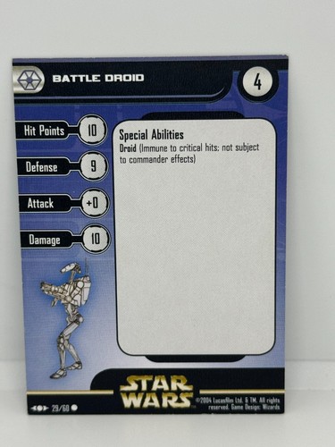 2004 Star Wars Miniatures Stat Cards (only) Legacy of the Force - Picture 71 of 147