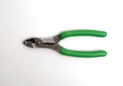Snap-on Tools NEW PWCSS7ACFG Green Soft Grip 7" Wire Stripper, Cutter, Crimper - Picture 1 of 9