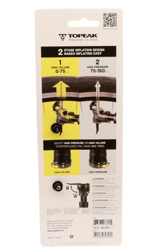 Topeak Roadie 2Stage Aluminum Pump Presta 160 PSI TRD-2STG 89g Bike Pump NEW - Picture 2 of 5