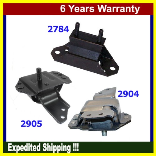 FOR 96-98 Ford Mustang 3.8L Motor & Trans. Mount Set 3PCS 2904 2905 2784 M1324 - Imagen 2 de 6