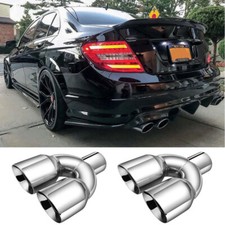 For Mercedes Benz Amg Style Stainless Exhaust Tips W212 E350 E400 C63 C300 W204