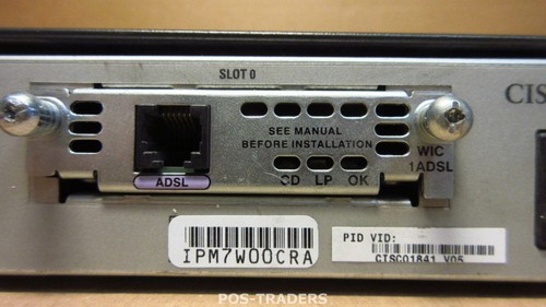 CISCO 1841 V05 IP Base 32FL/128DR Network Router INCL 1X WIC 1ADSL - COVER LOOSE - Bild 3 von 3