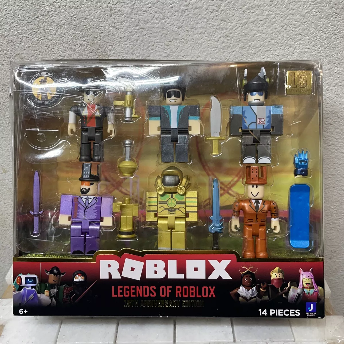 Jazwares Legends of Roblox 15th Anniversary, 6 Action Figure Pack *2 ITEM  CODES*