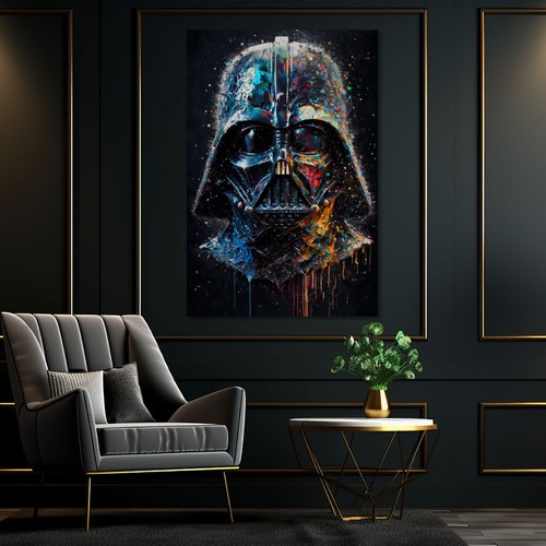 Arte de pared en lienzo Darth Vader, impresión de pintura de Star Wars, decoración del hogar 02 - 5 tamaños - Imagen 4 de 6