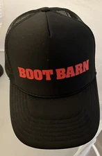 Boot Barn Otto Trucker Black SnapBack Adjustable Hat NWOT