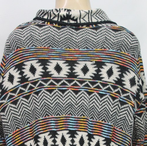 Xhilaration Open Front Aztec Sweater Cardigan Long Sleeve Multicolor Size XL - Picture 6 of 6