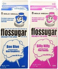 Gold Medal - Floss Sugar -2pk Cotton Candy Floss Sugar (Boo Blue & Silly Nilly)