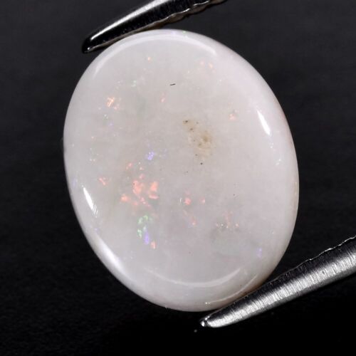 1.78ct Oval Natural Orange & Multi-Color Flash Coober Pedy White Opal, Australia - Afbeelding 1 van 6