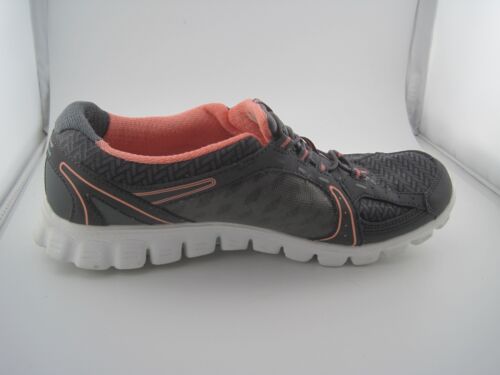 Zapatilla deportiva Skechers Flex Fusion de espuma viscoelástica refrigerada por aire, para mujer talla 7 gris y rosa - Imagen 8 de 10