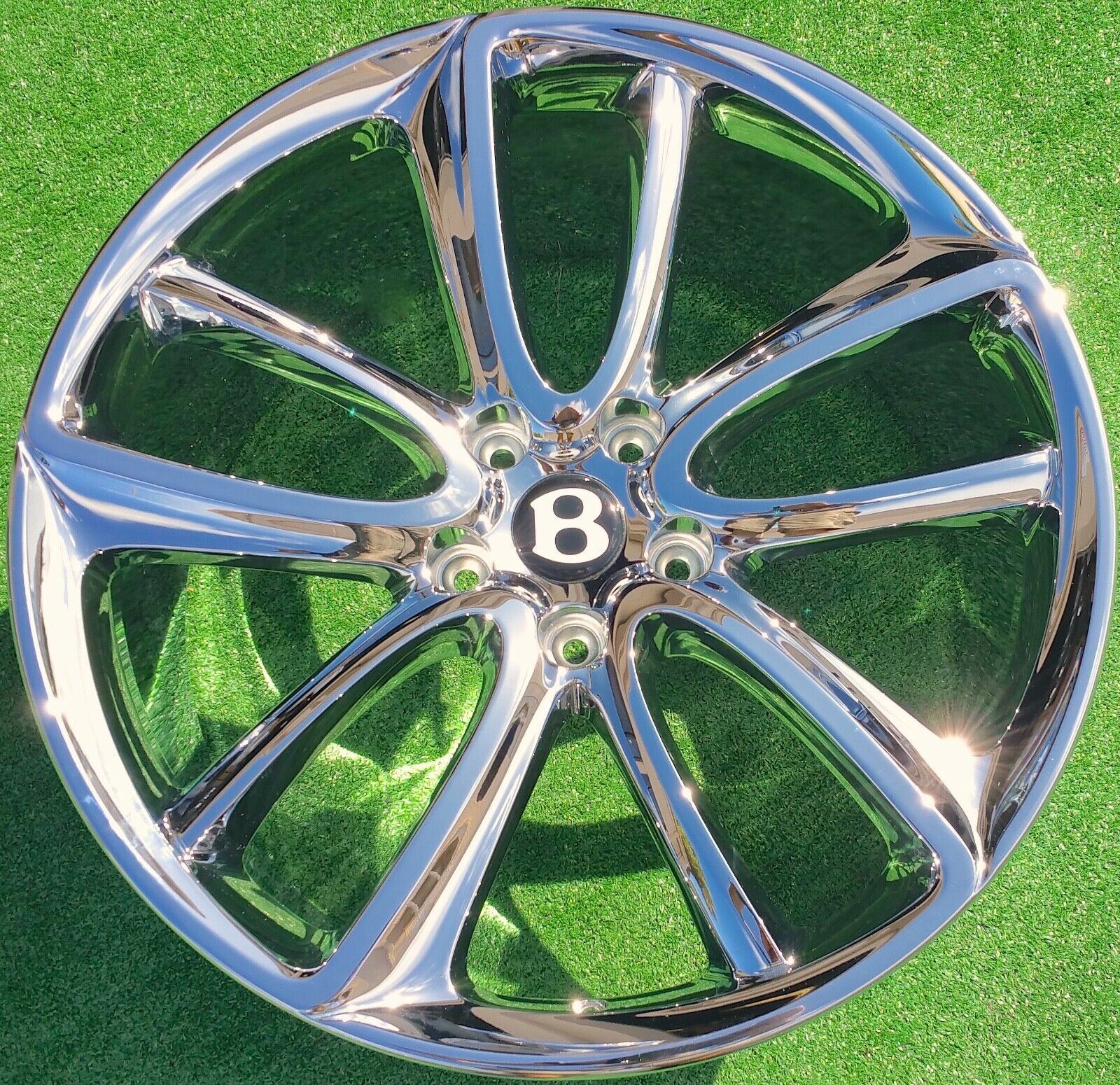 4 New Chrome Factory Bentley Continental Wheels 22 inch GT GTC OEM Flying Spur