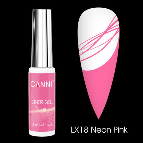 CANNI® Liner Nail Gel Polish Soak Off UV LED French Manicure 21 Shades - 8ml - Picture 35 of 38