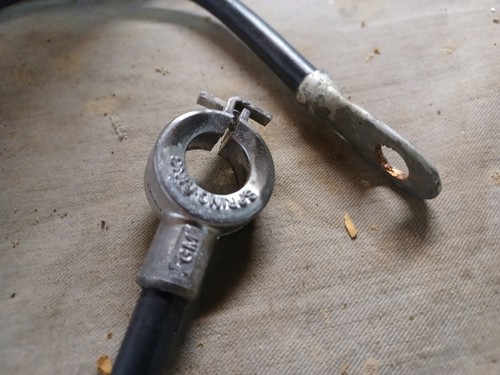 1 Borg Warner Battery Cable 23" top post 1967 NOS 1950s 60s GM - Picture 4 of 4