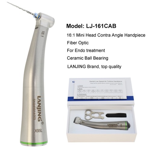 Pieza de mano dental endodoncia contra ángulo 16:1 mini cabeza fibra óptica tipo E - Imagen 37 de 48