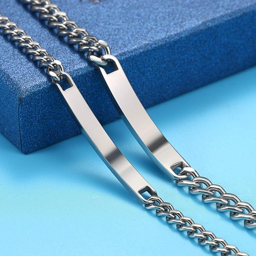 Flongo Bracciali per Coppie Lui & Lei Je T'Aime/Te Amo Acciaio Inox Bracciale... - Foto 3 di 7