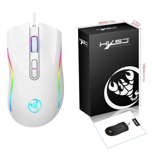 3200DPI 7 Buttons LED Optical USB Cord Gamings Mouse Mouse for Gamers PC - Picture 8 of 10