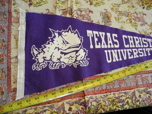 Vintage Retro TCU Texas Christian University Banner/Wimpel selten - Bild 5 von 10