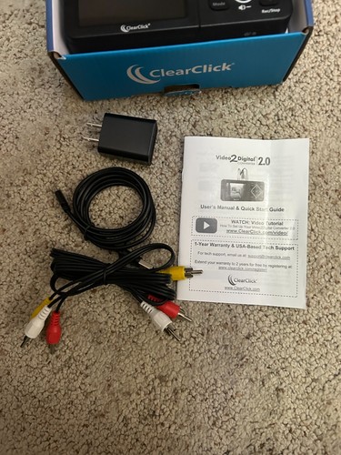 ClearClick Video to Digital Converter 2.0 w/ VHS-C to VHS Converter Tape - Afbeelding 8 van 9
