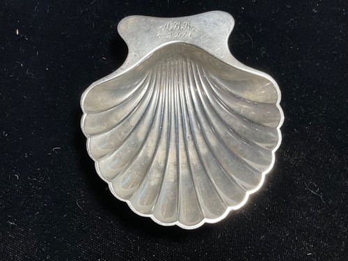 Vintage Tiffany & Co. Clam Shell Sterling Silver Caviar Nut Dish 2.5" x 2.75"