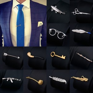 Men-Metal-Tie-Clip-Clasp-Necktie-Pin-Bar-Wedding-Clamp-Fashion-Gift-Silver-Gold