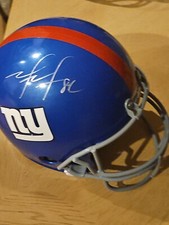 Mario Manningham signed ny giants helmet autographed auto new york real Ny Nfl