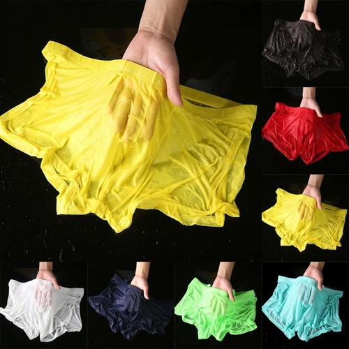 Sexy Herren-Slips Nasslook Boxerhöschen transparent dünne Hosen Shorts Unterwäsche - Bild 8 von 31