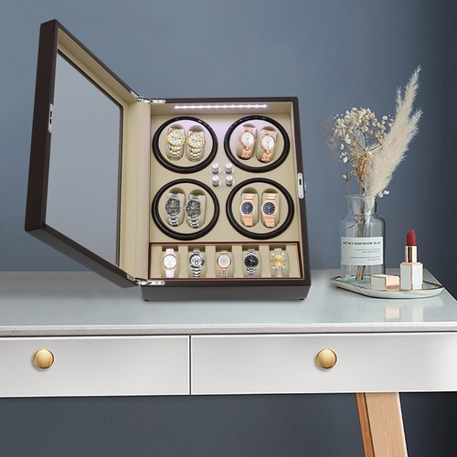 Watch Winder for Automatic Watches Automatic Watch Winder 8+5 Display Box - Picture 17 of 19
